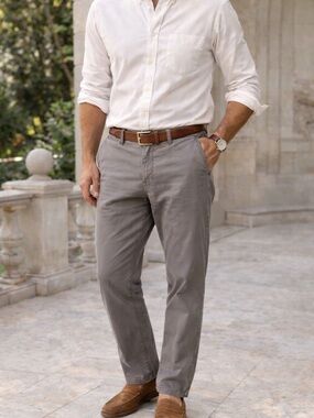 Polo Ralph Lauren Stretch Straight Fit Chino Pants Mens 36x32 Gray Classic